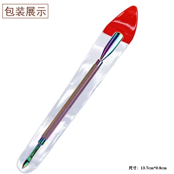 1pcs Double-ended Stainless Steel Cuticle Pusher - 图片 8