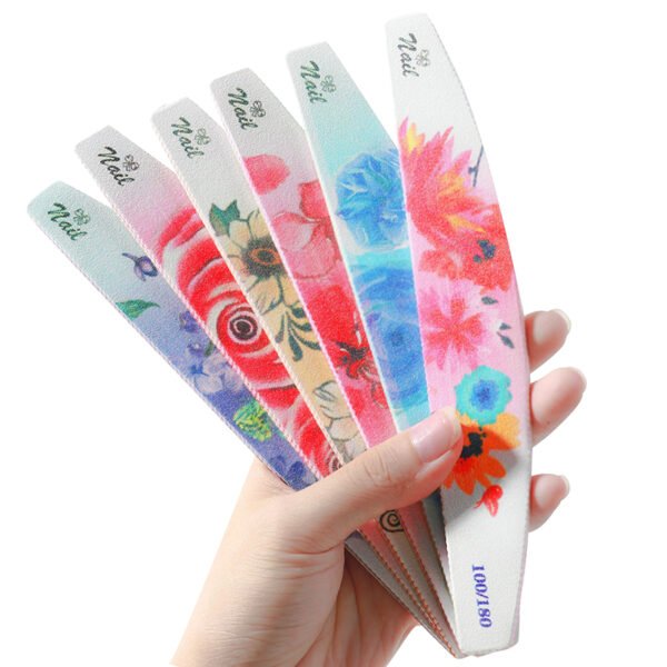 Double-sided Sanding Nail File Strips 6 pcs/set Printing Washed Matte Strips - 图片 5