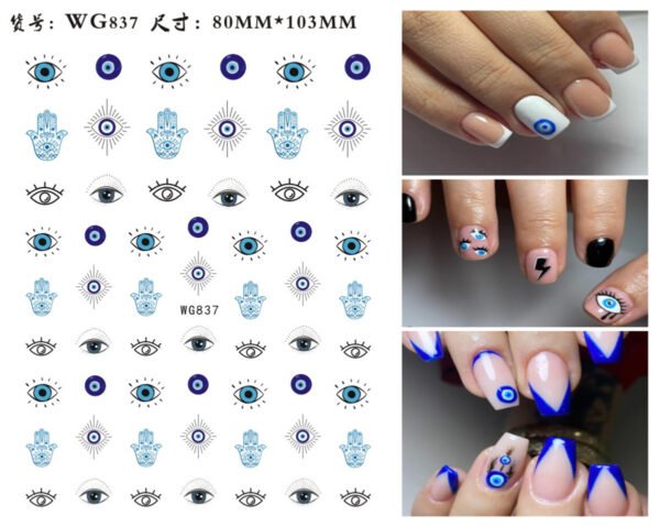 32 item Devil's Eye nail sticker