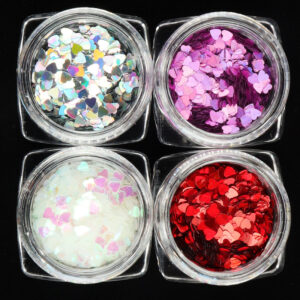 1g/bottle hart shape glitter