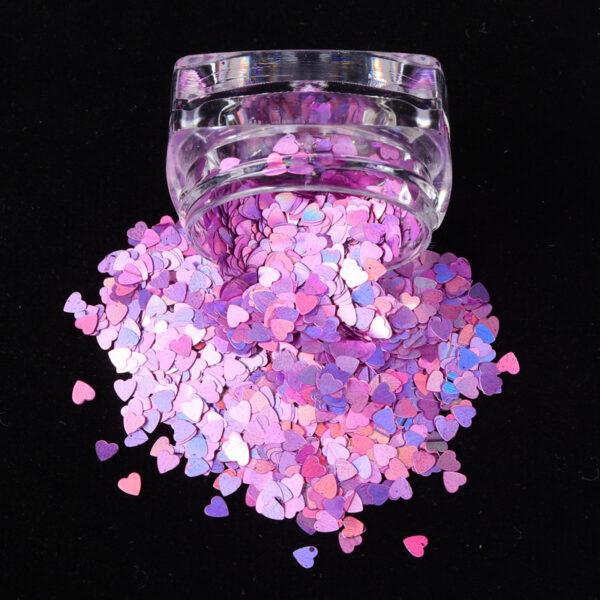1g/bottle hart shape glitter - 图片 3