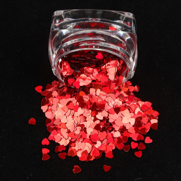 1g/bottle hart shape glitter - 图片 4