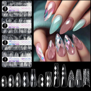 3D diamond shape nail tips